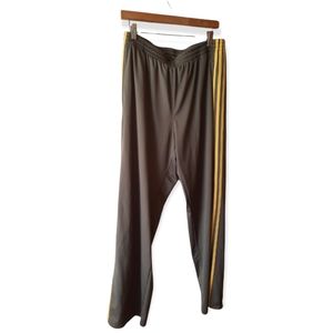 Adidas Track Pants Olive Green Yellow Stripes